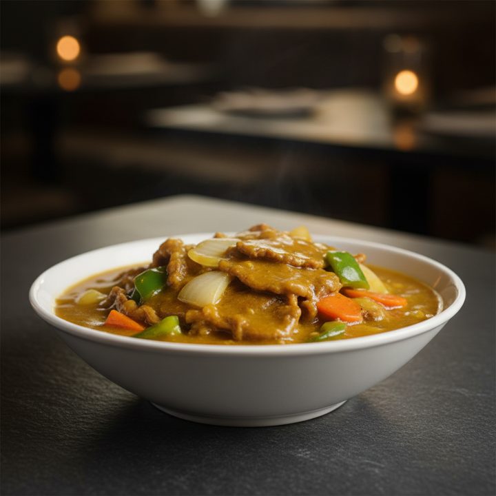 Beef with curry sauce or satay sauce — which do you prefer?