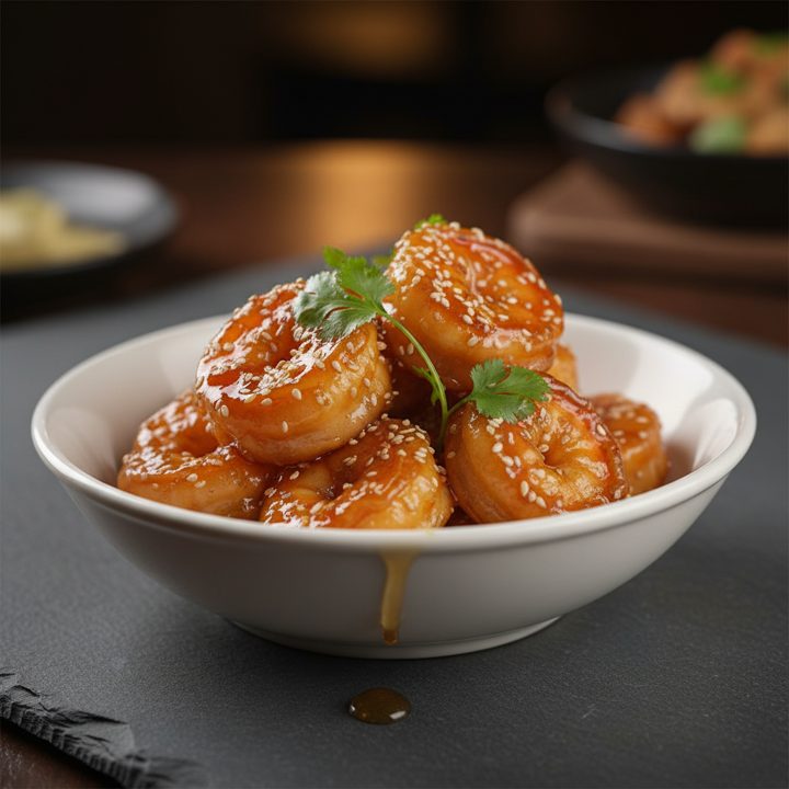Would you like the honey prawns or the garlic prawns?