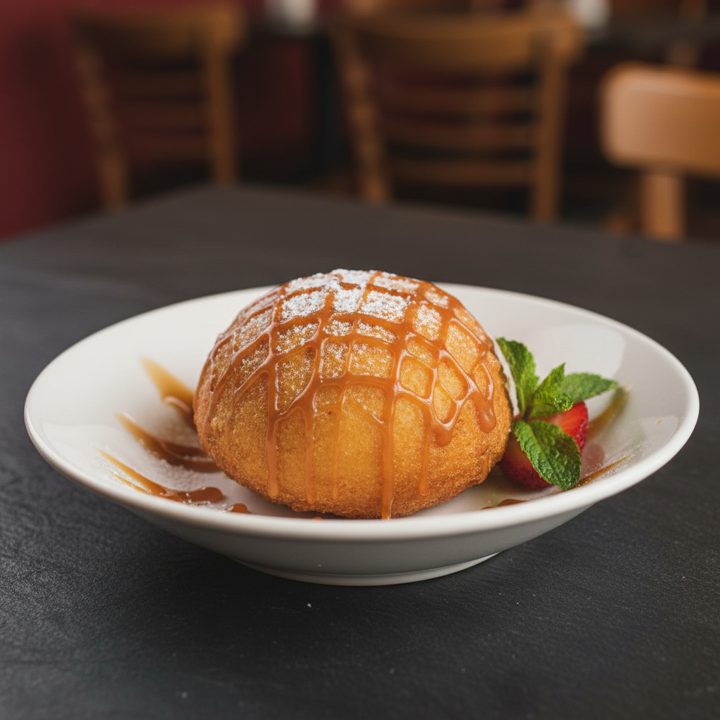 For dessert we've got fried ice cream or banana fritters.