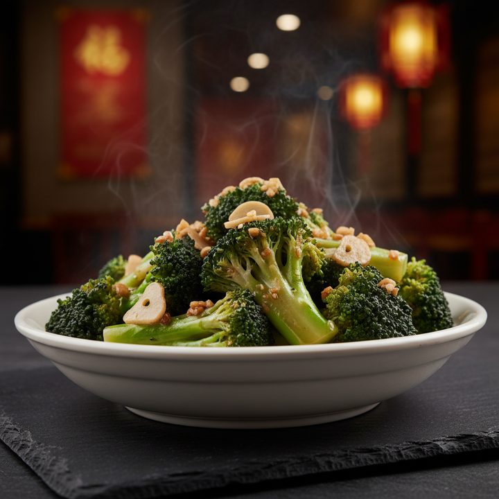 Stir-fried broccoli with garlic sauce — simple and fresh.