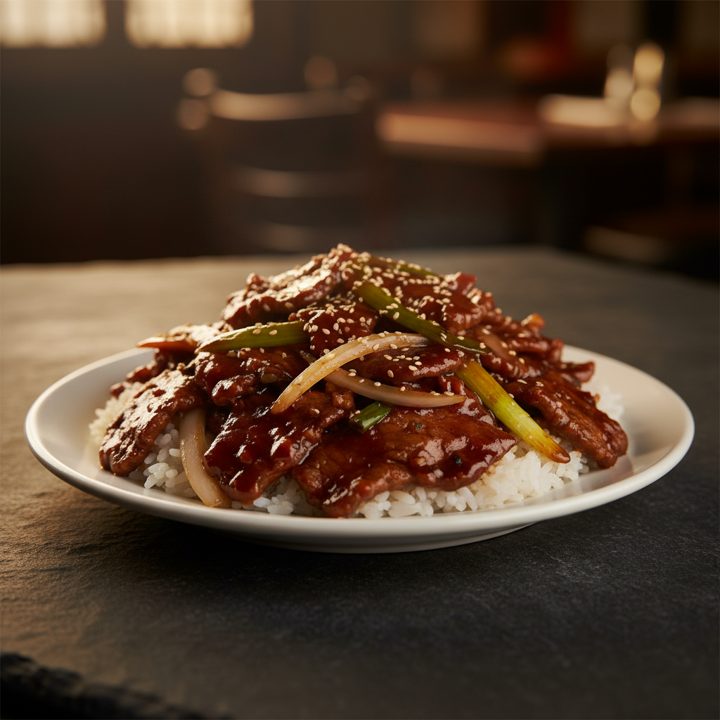 Mongolian beef is sweet and mild, no chilli in it.
